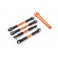 Turnbuckles, aluminum (orange), camber links, front (2), rear (2)