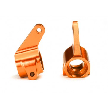 Steering blocks Rustler/Stampede/Bandit (2) 6061-T6 aluminum (orange)