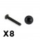 OUTBACK FURY BUTTON HEAD 3X18MM HEX SCREW (8PC)