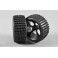 DISC.. DISC.. Off-Road Buggy tires S wide glued, black, 2pcs.