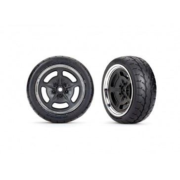 Fr Tires and wheels(black with chrome wheels, 2.1' Response tires) (2