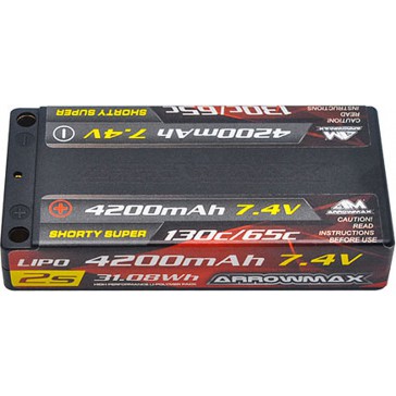 Lipo 4200mAh 2S Shorty 7.4V - 65/130C