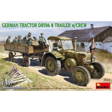 German Tractor D8506 + Tr. + Crew 1/35