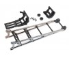 Wheelie bar, black chrome (assembled)/ wheelie bar mount