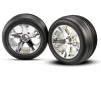 Tires & wheels, assembled, glued (2.8)(All-Star chrome wheel