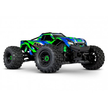 Wide Maxx 1/10 Scale 4WD Brushless Monster Truck, VXL-4S/TQi - GREEN