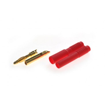 Connector : 2.0mm gold plated plug with red housing (1pcs)