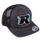 2022 TRUCKER HAT FLAT BILL CHARCOAL/BLACK