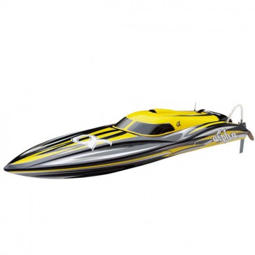 ALPHA BRUSHLESS YELLOW ARTR RACING BOAT w/oBATT/CHRGR