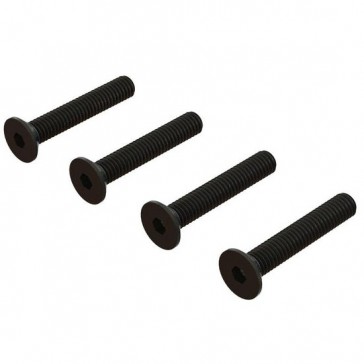 Flat Head Hex Machine Screw M4x24mm (4)
