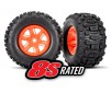 Tires & wheels assembled (X-Maxx® Orange + Sledgehammer®+ foam)