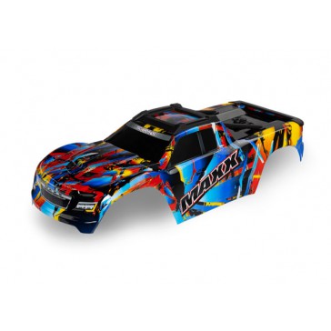 Body, Maxx, Rock n' Roll (painted) fits Maxx extended chassis (352mm)