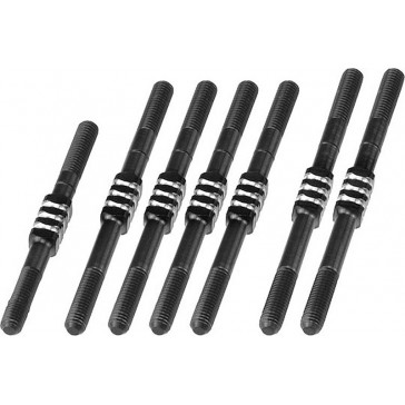 B74 Fin Titanium Turnbuckle Set- Black- 7pcs