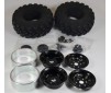 1.9' complete tyres black hub,2unit/kit