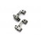 DISC.. Caster blocks, 30-degree, titanium-anodized 6061-T6 aluminum