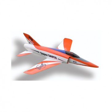 DISC.. Super Sniper orange & white  70 mm Single Fan Jets