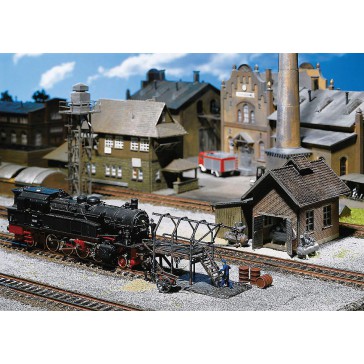 1/87 COMPRESSORHUIS MET VLAMPIJPREINIGER STELLAGE
