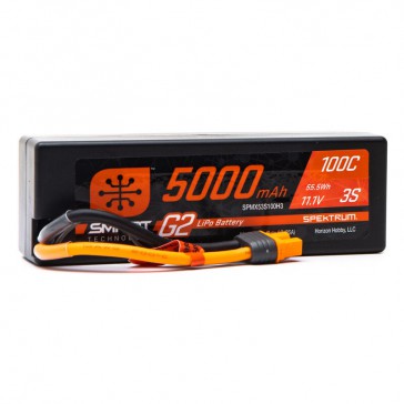 5000mAh 3S 11.1V Smart G2 Hard Case LiPo 100C IC3