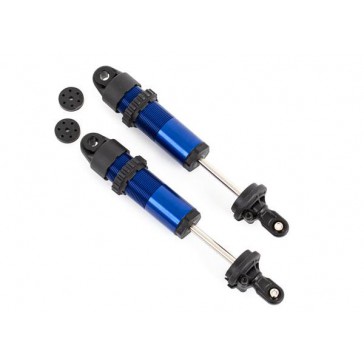 Shocks, GT-Maxx, long, aluminum (blue-anodized) (fully assembled w/o