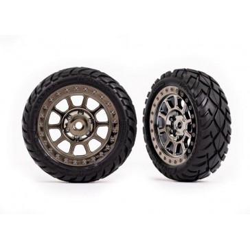 Tires & wheels, assembled (2.2' black chrome wheels, Anaconda 2.2' ti