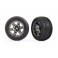 Tires & wheels, assembled, glued (2.8') (RXT black chrome wheels, rib