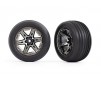 Tires & wheels, assembled, glued (2.8') (RXT black chrome wheels, rib