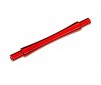 Axle, wheelie bar, 6061-T6 aluminum (red-anodized) (1)/ 3x12 BCS (wit