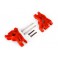 Carriers, stub axle, rear, extreme heavy duty, red (left & right)/ 3x