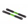 Toe links, Sledge (TUBES green-anodized, 7075-T6 aluminum, stronger t