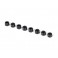 Nuts, 3mm nylon locking, black (8)