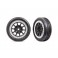 Tires & wheels, assembled (2.2' graphite gray, satin chrome beadlock