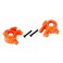 Steering blocks, extreme heavy duty, orange (left & right)/ 3x20mm BC