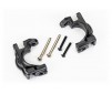 Caster blocks (c-hubs), extreme heavy duty, black (left & right)/ 3x3