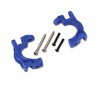 Caster blocks (c-hubs), extreme heavy duty, blue (left & right)/ 3x32
