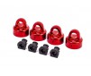 Shock caps, aluminum (red-anodized), GTX shocks (4)/ spacers (4) (for