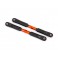 Camber links, front, Sledge (TUBES orange-anodized, 7075-T6 aluminum,