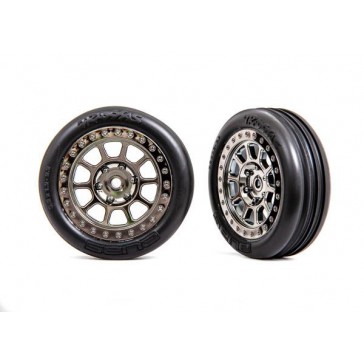 Tires & wheels, assembled (2.2' black chrome wheels, Alias ribbed 2.2