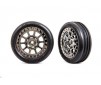 Tires & wheels, assembled (2.2' black chrome wheels, Alias ribbed 2.2