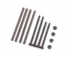 Suspension pin set, front & rear (hardened steel), 4x67mm (4), 3.5x48
