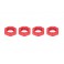 Ecrou alu 17mm Rouge (4p)