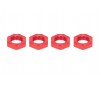 Ecrou alu 17mm Rouge (4p)