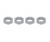 Ecrous de roues alu 17mm gris (4p)