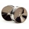 DISC.. AERO-DISH WHEEL 24MM GUNMETAL CHROME (4PCS)