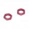 DISC..17mm Wheel Hex Nuts. Red (2): 8T 2.0 RTR