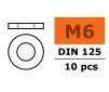 Vlakke sluitring - M6 - Gegalvaniseerd staal (10st)