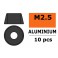 Aluminium Washer for M2.5 Socket Head Screws OD:7mm Gun Metal (10pcs)