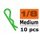Carrosserie clipsen - 45° gebogen - Medium - Groen (10st)