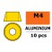 Aluminium sluitring v. M4 Cilinderkopschroeven - BD:10mm - Goud (10st