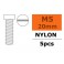 Cilinderkopschroef - M5X20 - Nylon (5st)