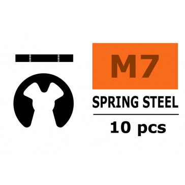 E-Clips - 7mm - Spring Steel (10pcs)